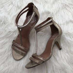 Vince Camuto gold heels